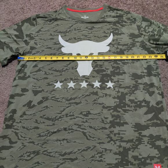 Under Armour Project Rock Veterans Day Show.Your Work Camo T-Shirt Mens Size 2XL - Picture 6 of 7